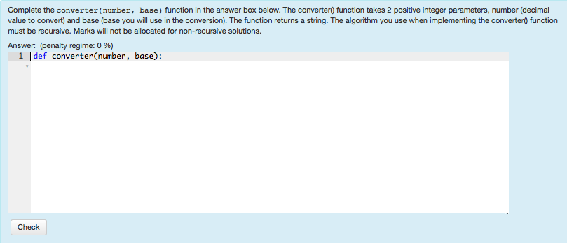 Solved HELP (PYTHON): Convert a positive decimal integer to | Chegg.com