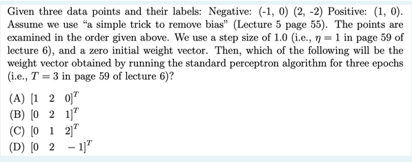 Solved = Given three data points and their labels: Negative: | Chegg.com