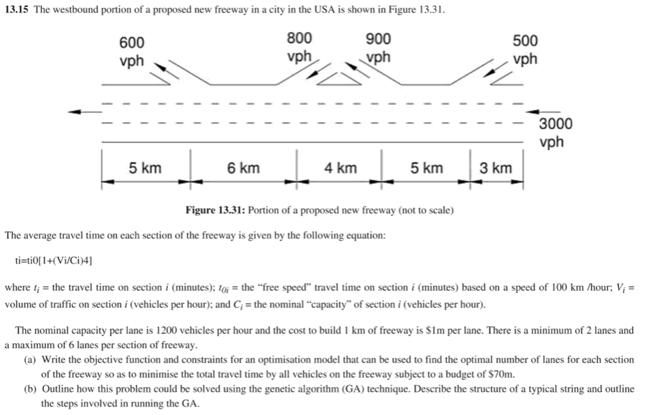 Solved Figure 13.31: Portion of a proposed new freeway (not | Chegg.com