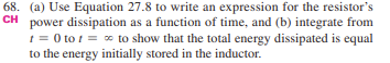 (a) Use Equation 27.8 to write an expression for the | Chegg.com