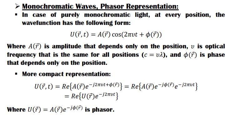 Solved Monochromatic Waves, Phasor Representation: In case | Chegg.com