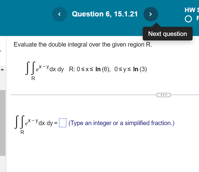 Solved Evaluate The Double Integral Over The Given Region R