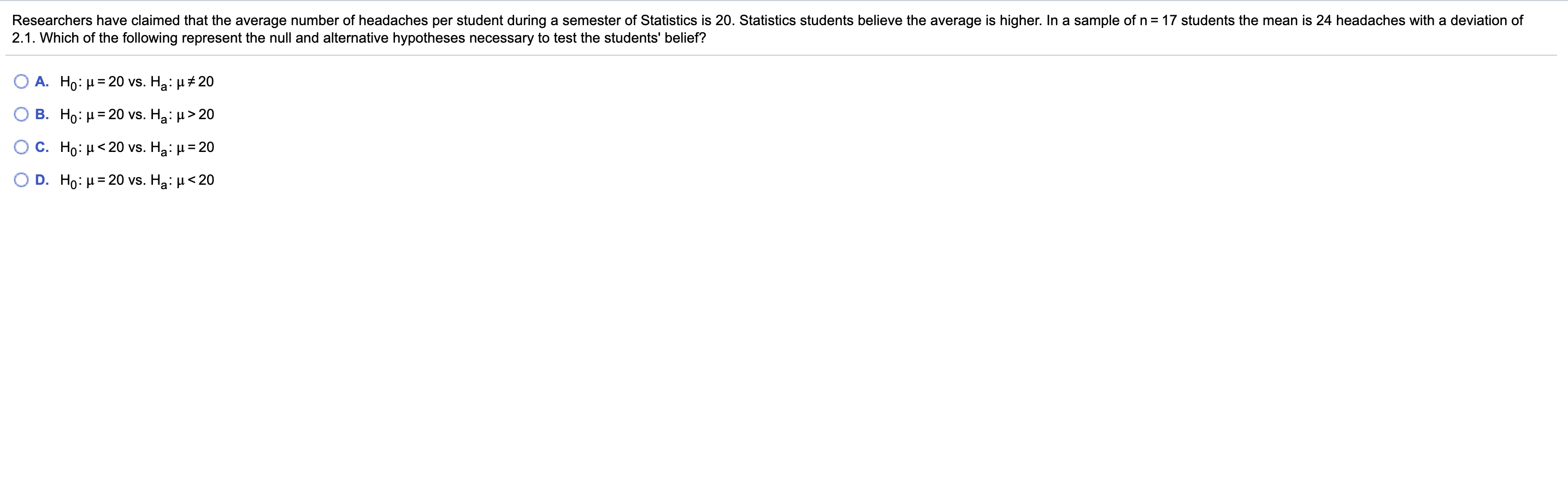 Solved Researchers have claimed that the average number of | Chegg.com