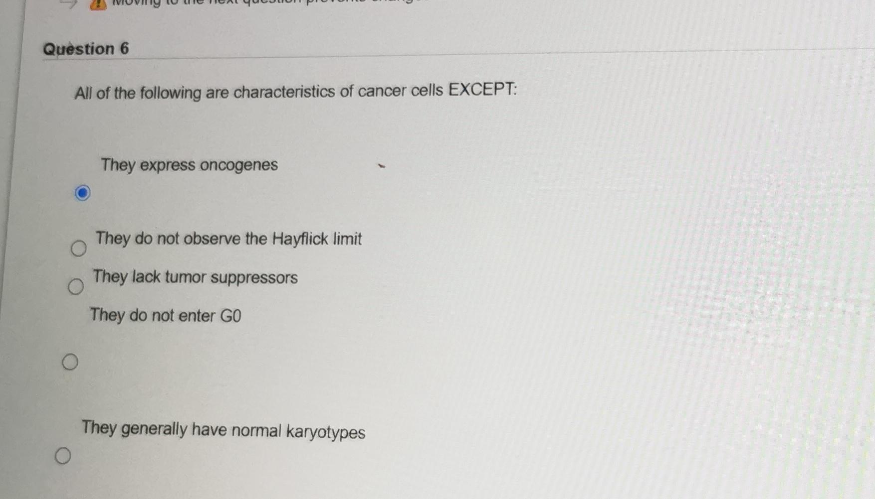 Solved Question 6 All of the following are characteristics