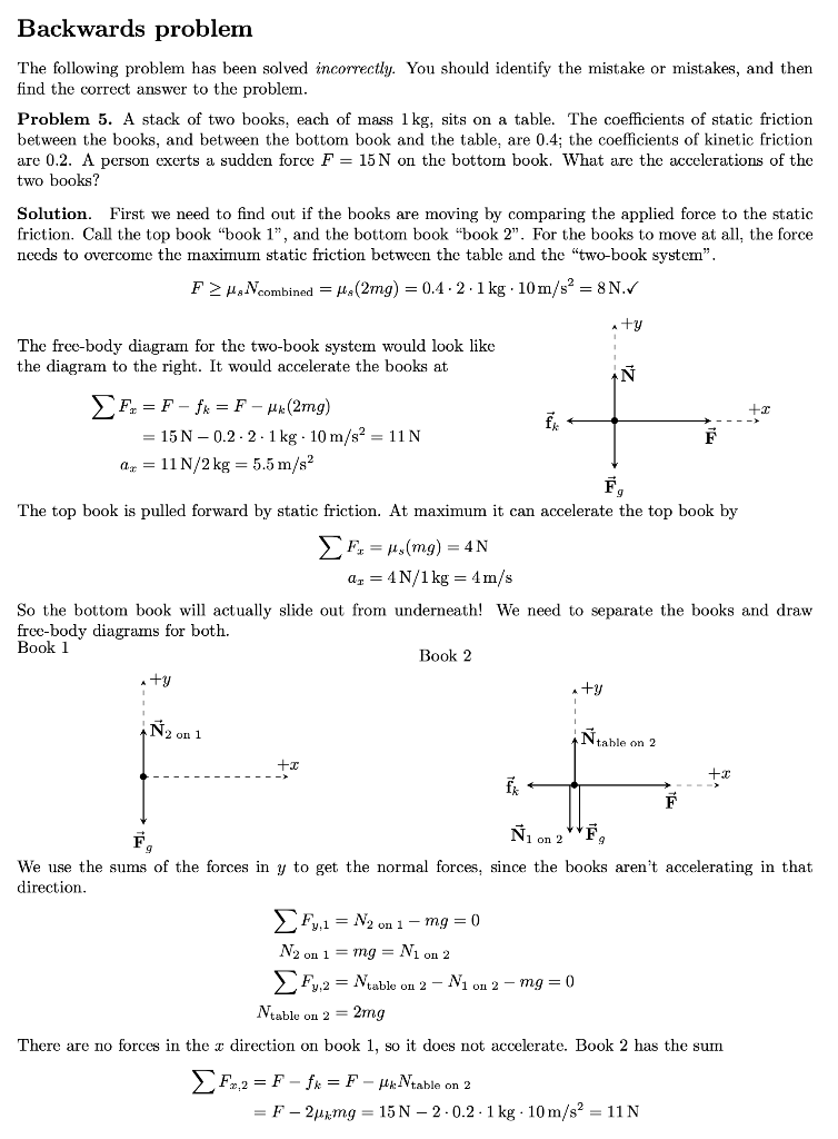 Solved Backwards Problem The Following Problem Has Been S Chegg Com