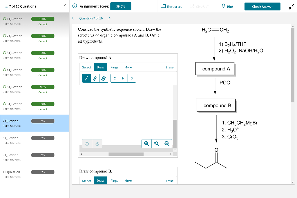 Solved Consider the synthetic sequence shown. Draw the | Chegg.com