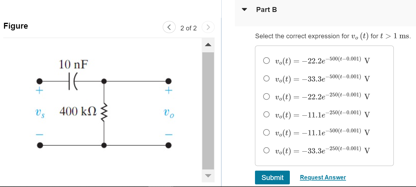 Solved The Voltage Waveform (Figure 1) Is Applied To The | Chegg.com