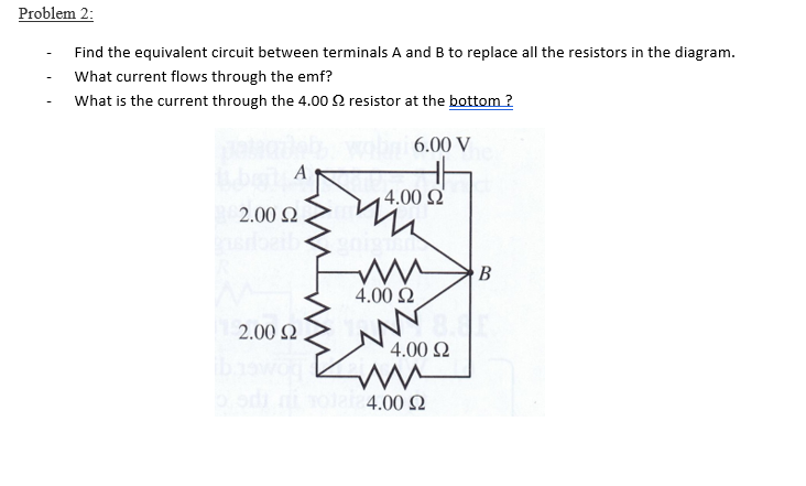 Solved Problem 2 Find the equivalent circuit between | Chegg.com