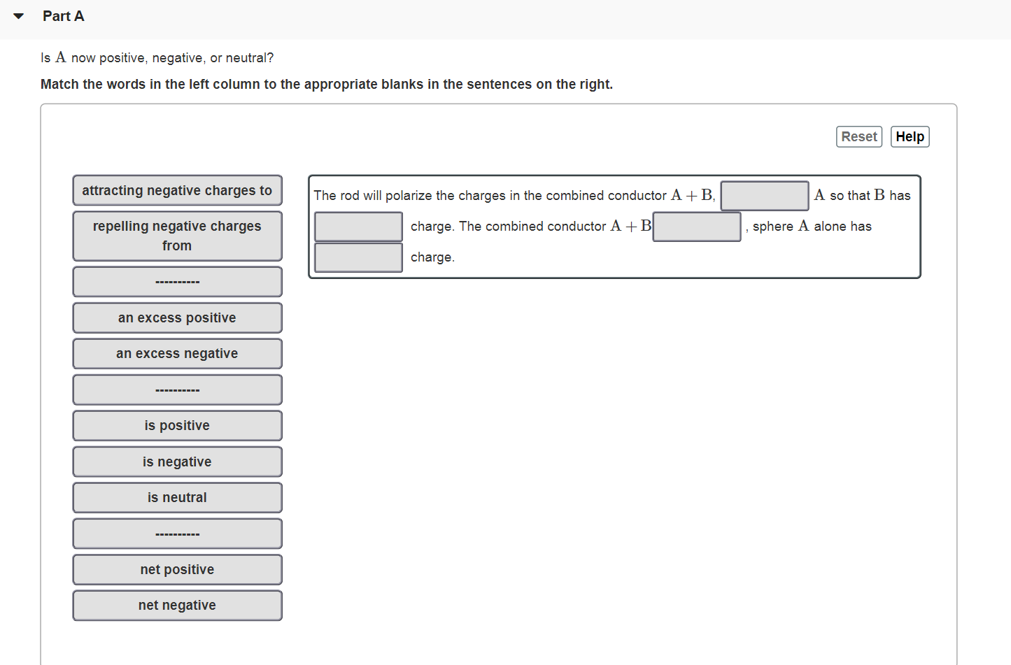 Metal spheres A and B in (Figure 1) are initially