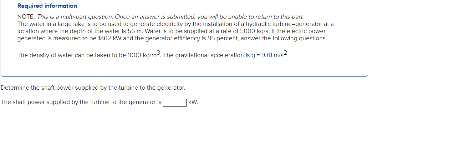 Solved Required information NOTE: This is a multi-part | Chegg.com