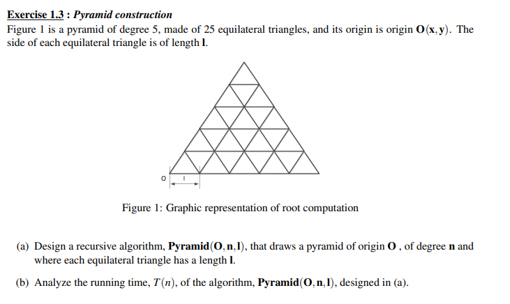Solved Exercise 1.3 : Pyramid construction Figure 1 is a | Chegg.com