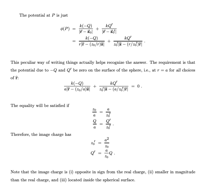 Solved The Method Of Image Charges Would Not Be Very Chegg Com