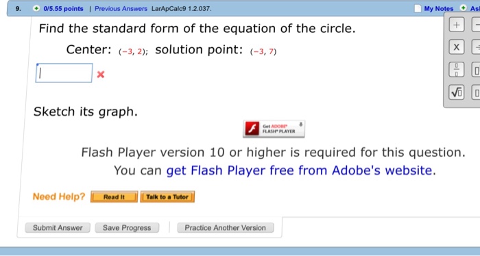 Solved: Find The Standard Form Of The Equation Of The Circ... | Chegg.com