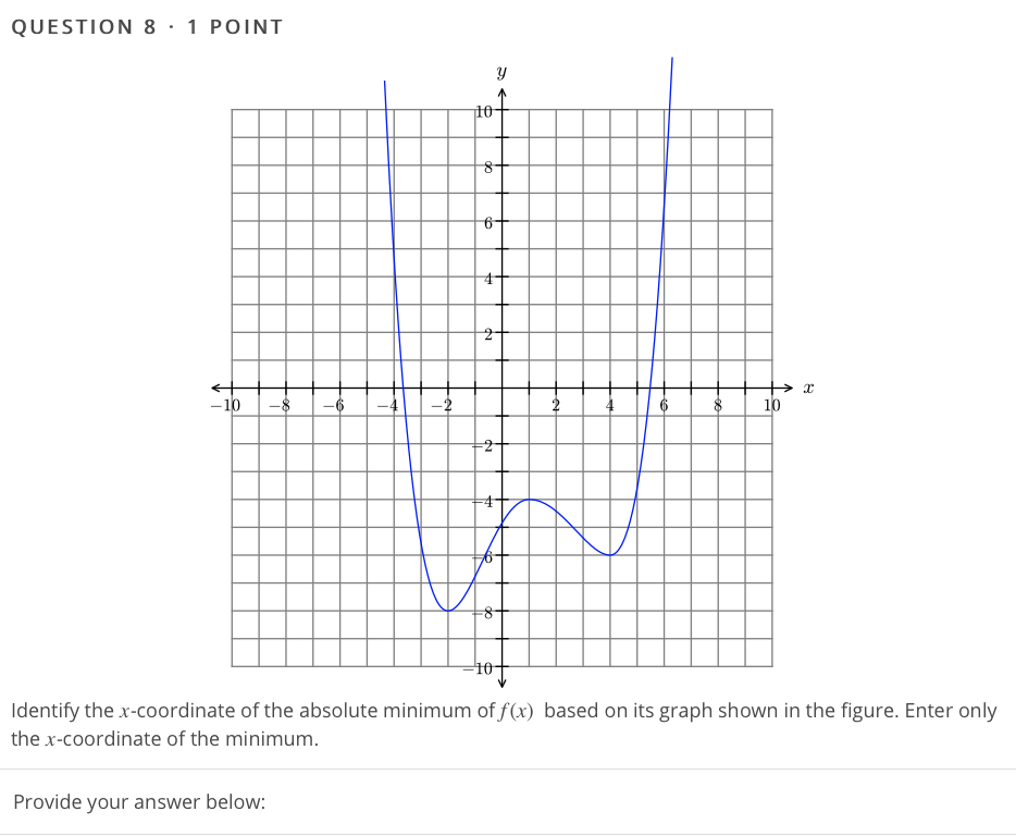 Solved QUESTION 8.1 POINT NI -$ 10 2 + Identify the | Chegg.com