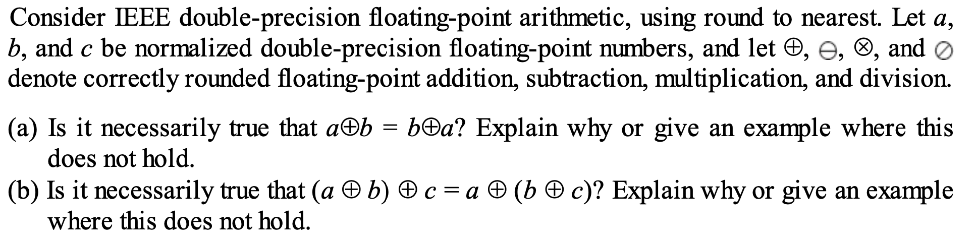 Solved Consider IEEE Double-precision Floating-point | Chegg.com