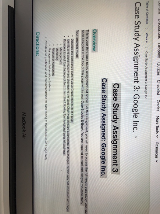 Solved Case Study Assignment 3: Google Inc. Case Study  Chegg.com
