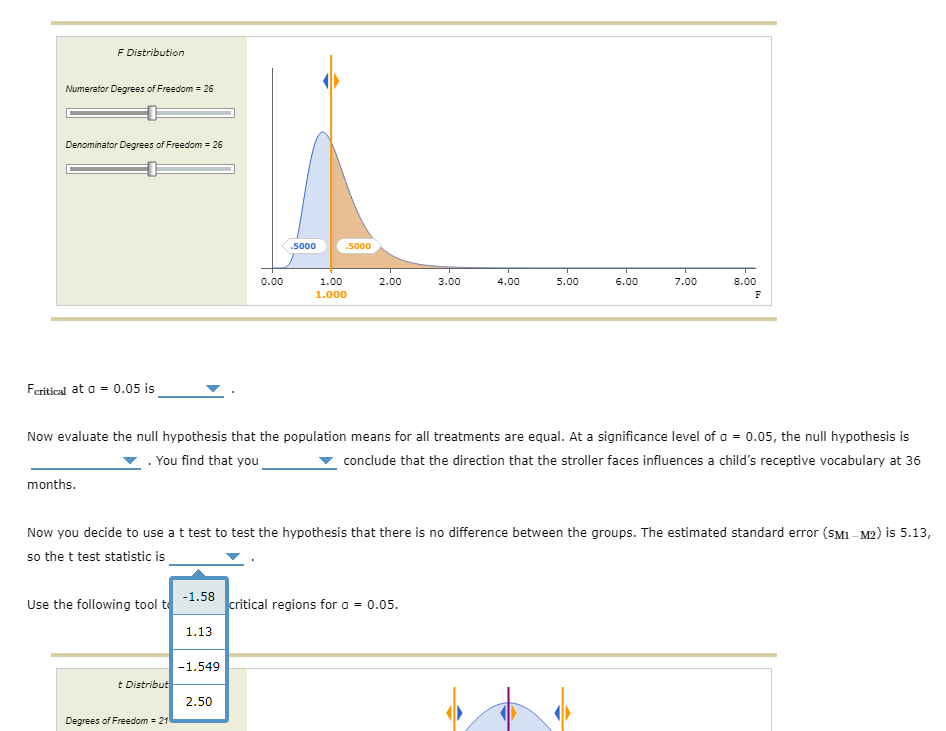 Solved Numerator Degrees of Freedom =26 Denominator Degrees | Chegg.com