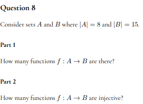 Solved Question 8 Consider Sets A And B Where ∣A∣=8 And | Chegg.com