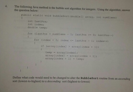 Solved 5. Write a Java value return method that receives an | Chegg.com