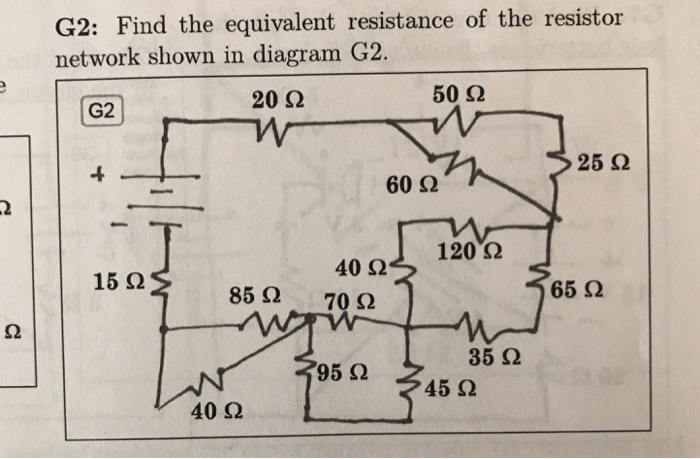 Solved G2: Find the equivalent resistance of the resistor | Chegg.com