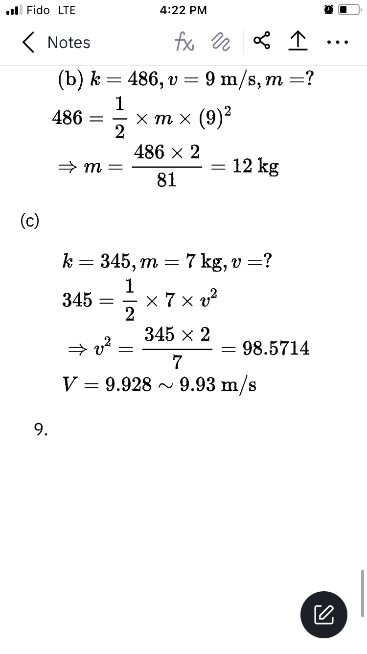 Solved 9. Identify what type of equation (linear, quadratic | Chegg.com