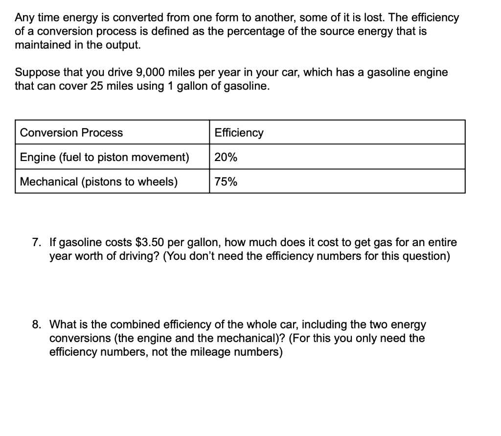 Mileage From One Address To Another Solved Any Time Energy Is Converted From One Form To | Chegg.com