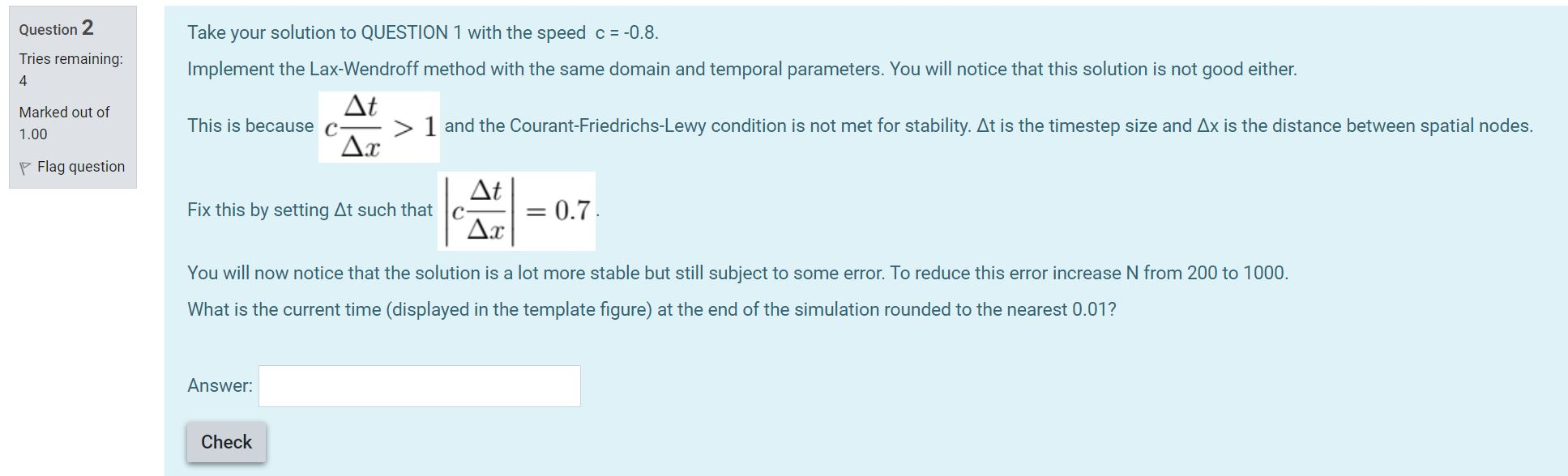 Solved Question 1 ду Correct The following code solves the | Chegg.com