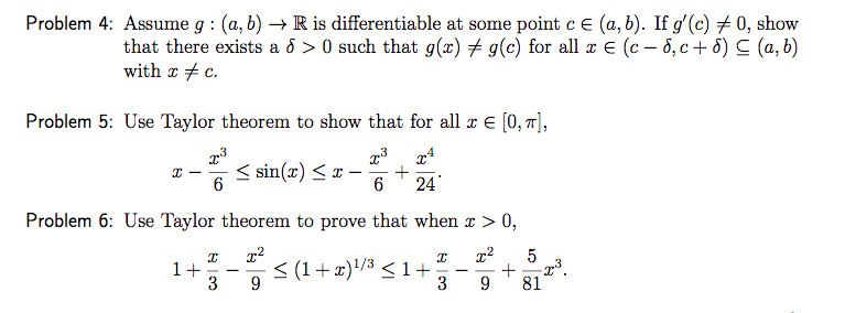 Solved Problem 4: Assume g: (a,b) + R is differentiable at | Chegg.com
