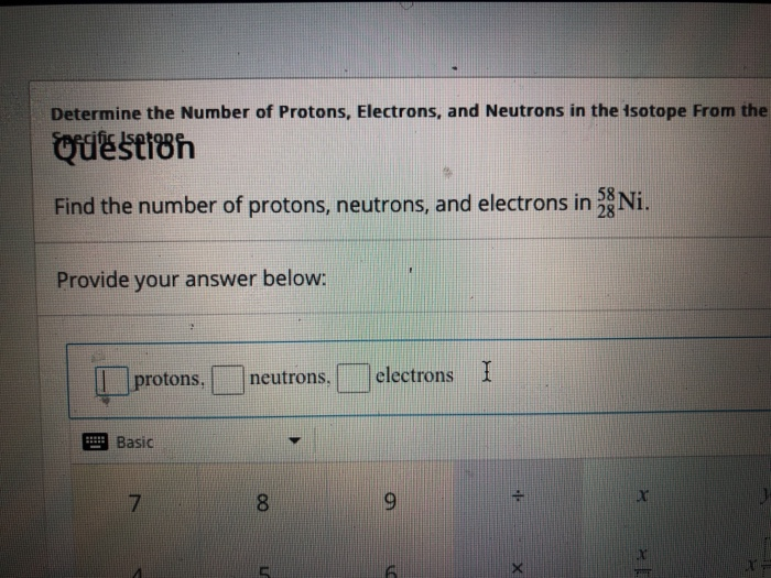 how to determine the number of protons and neutrons in an isotope