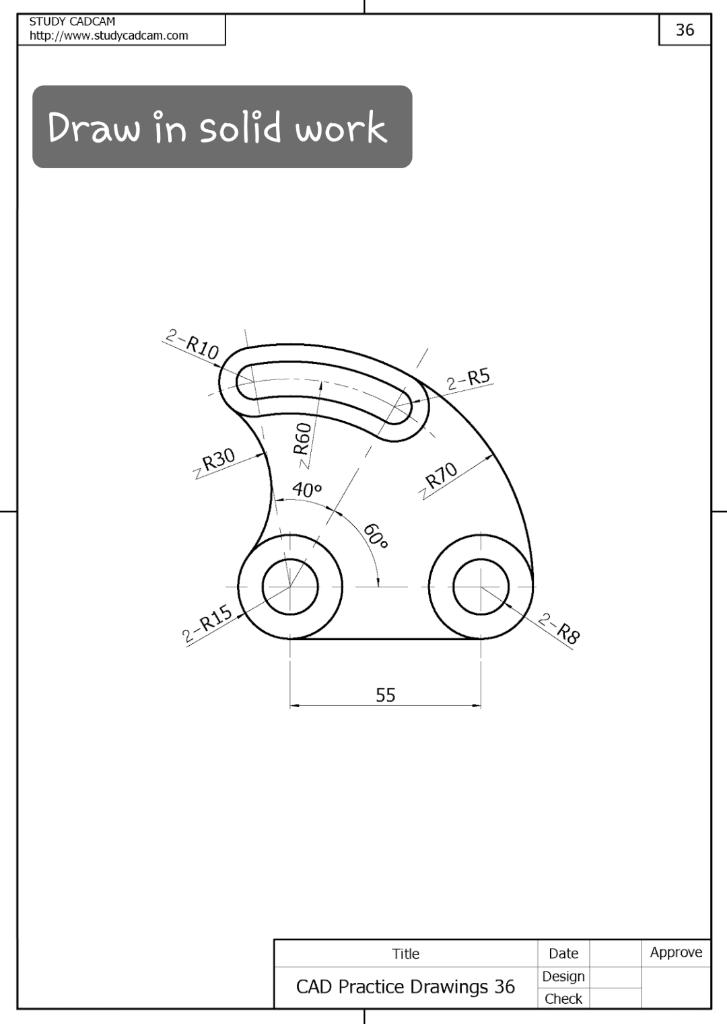 Solved STUDY CADCAM http://www.studycadcam.com 36 Draw in | Chegg.com