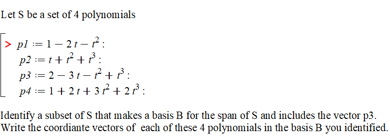 Solved Let S be a set of 4 polynomials | Chegg.com