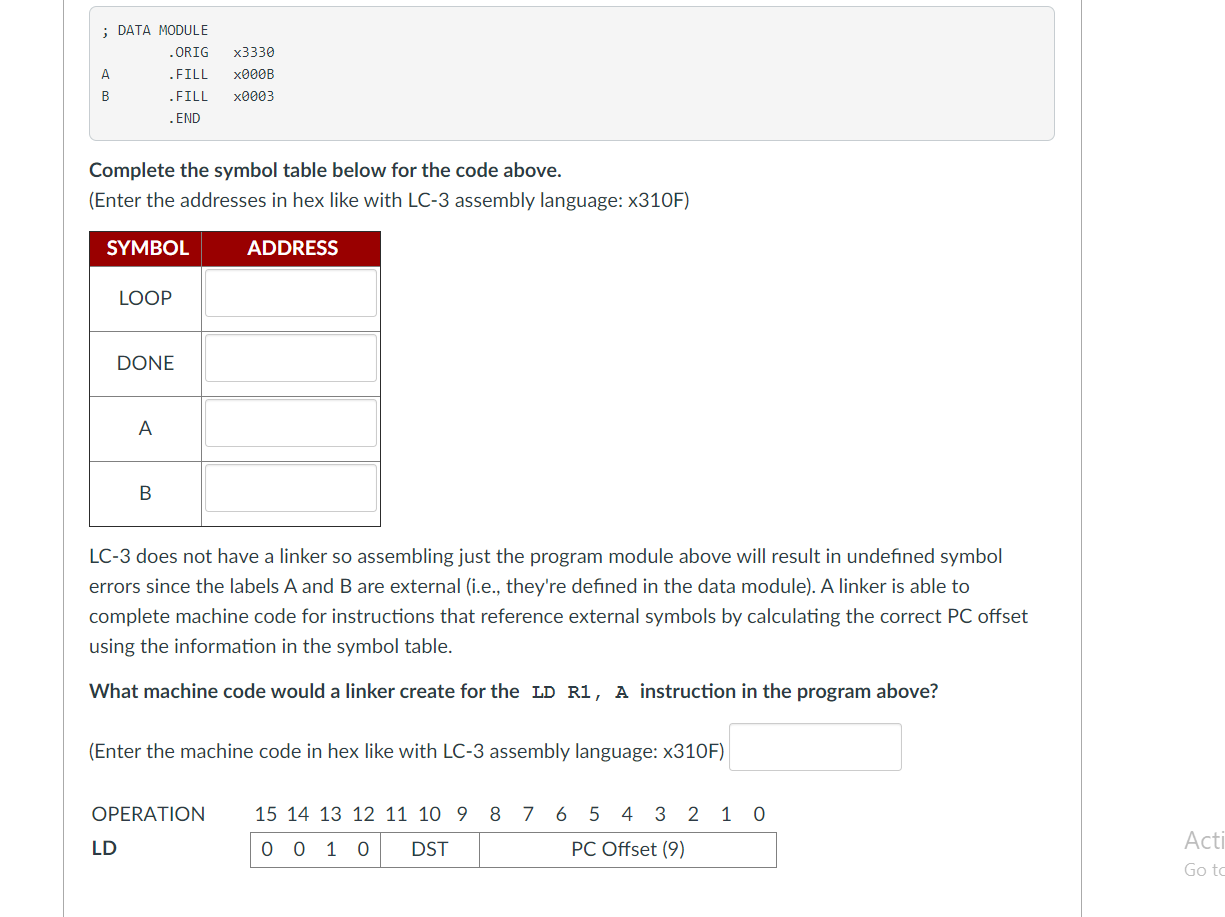 Consider the following LC-3 program that multiplies | Chegg.com