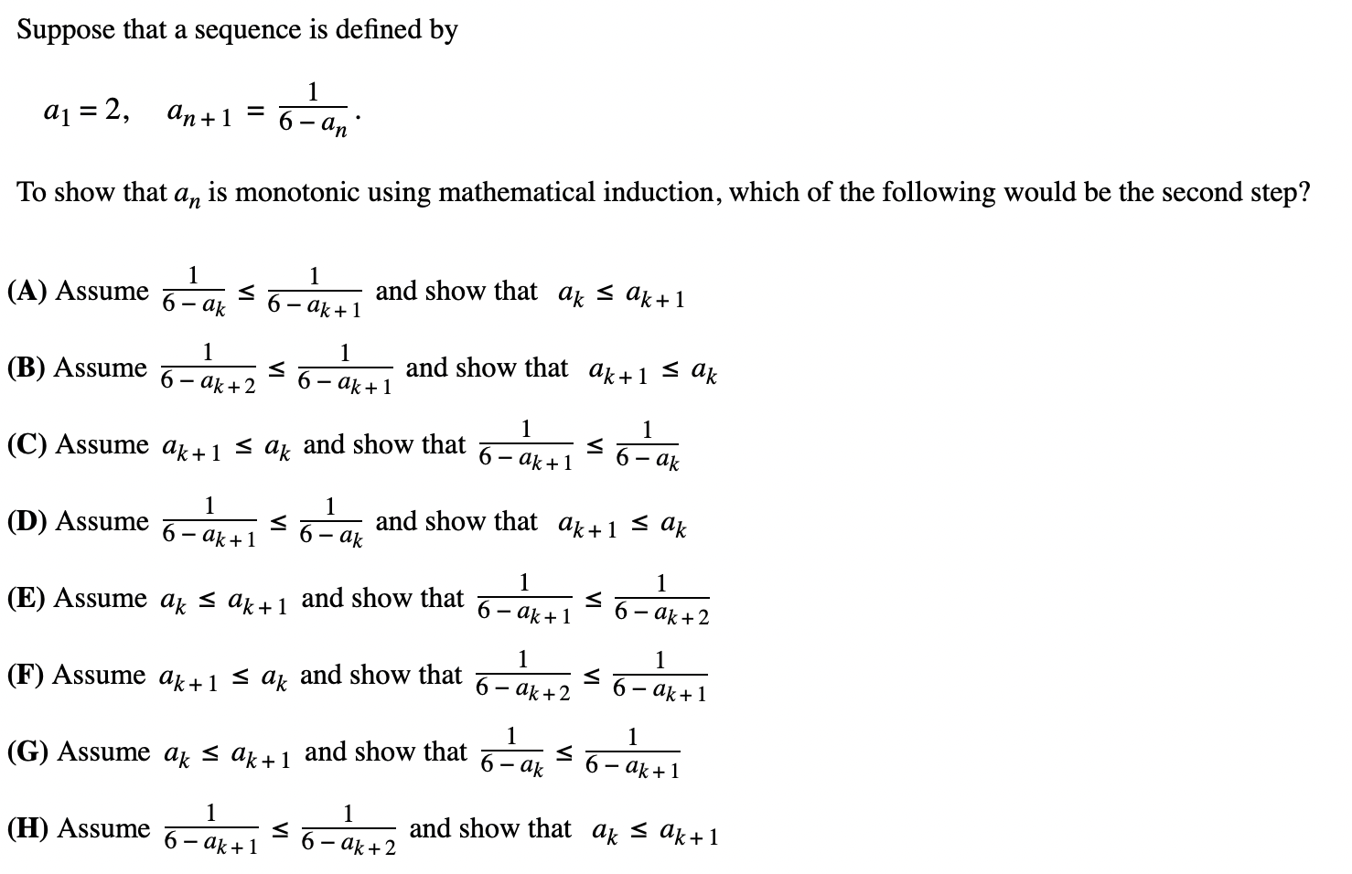 Solved Suppose that a sequence is defined by 1 a₁=2, an+1 | Chegg.com
