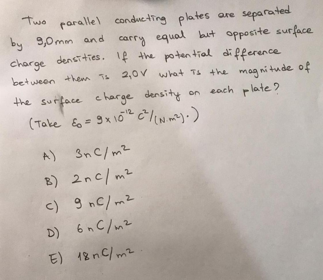 Solved Two parallel conducting plates are separated by 90mm | Chegg.com