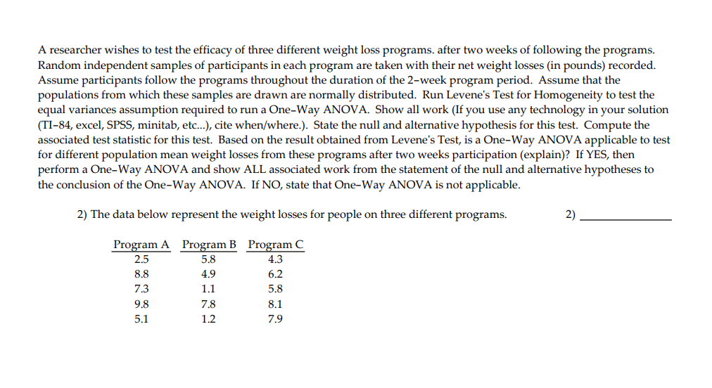 solved-a-researcher-wishes-to-test-the-efficacy-of-three-chegg