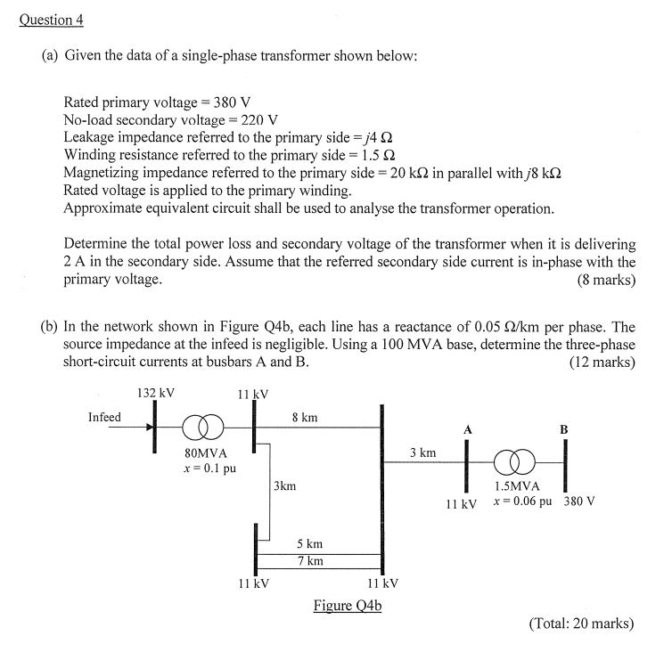 Solved (a) Given The Data Of A Single-phase Transformer | Chegg.com