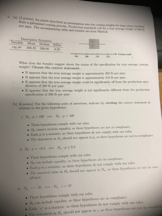 Solved article described an investigation into the coating | Chegg.com