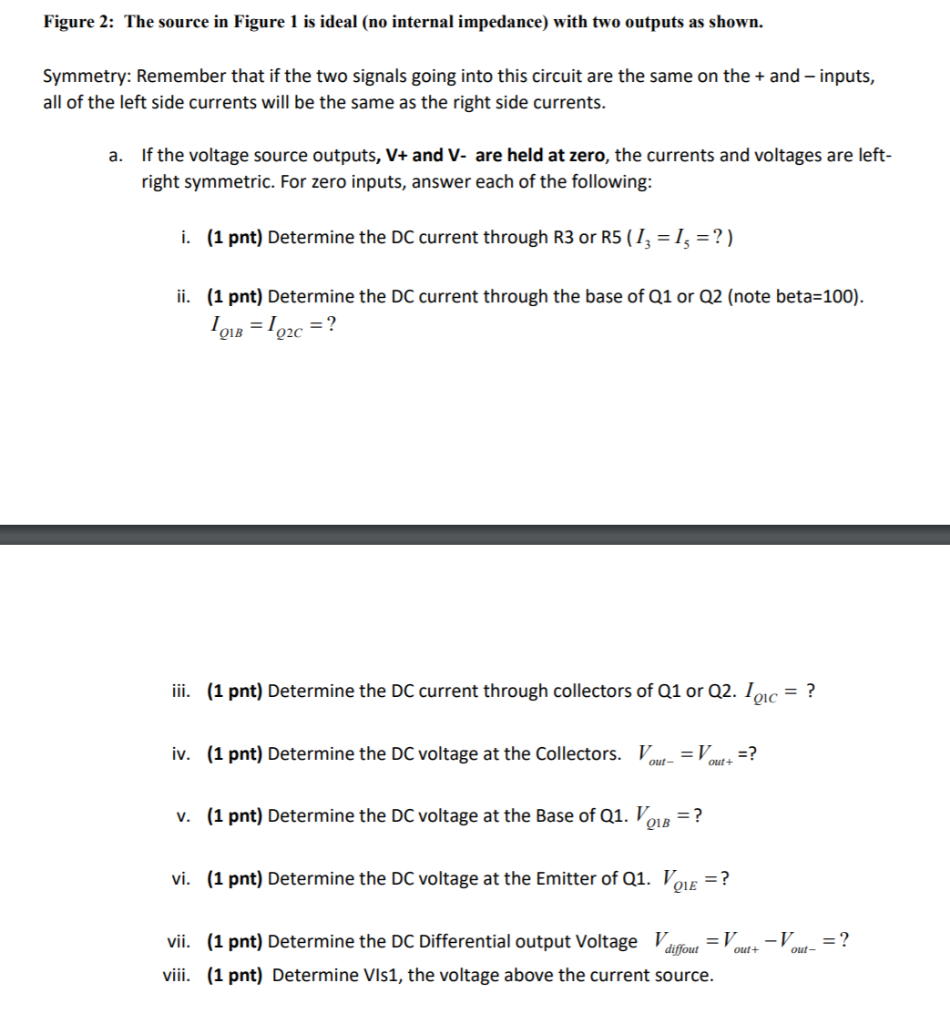 1. The following figure shows a simple differential | Chegg.com