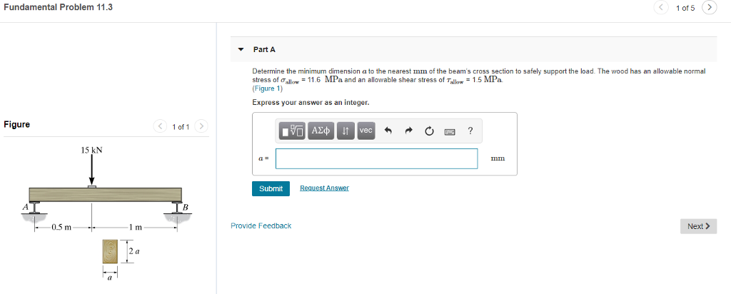 Solved Fundamental Problem 11.3 1 of 5 Part A Determine the | Chegg.com