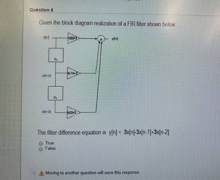 Solved Question 6 Given the block diagram realization of a | Chegg.com