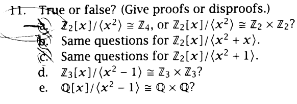 Solved 11. True Or False? (Give Proofs Or Disproofs.) A) | Chegg.com