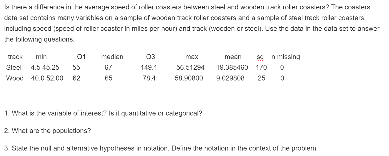 Solved Is there a difference in the average speed of roller