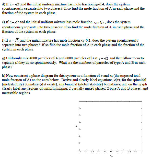 21. Mixing. Consider a model of mixing two equal | Chegg.com