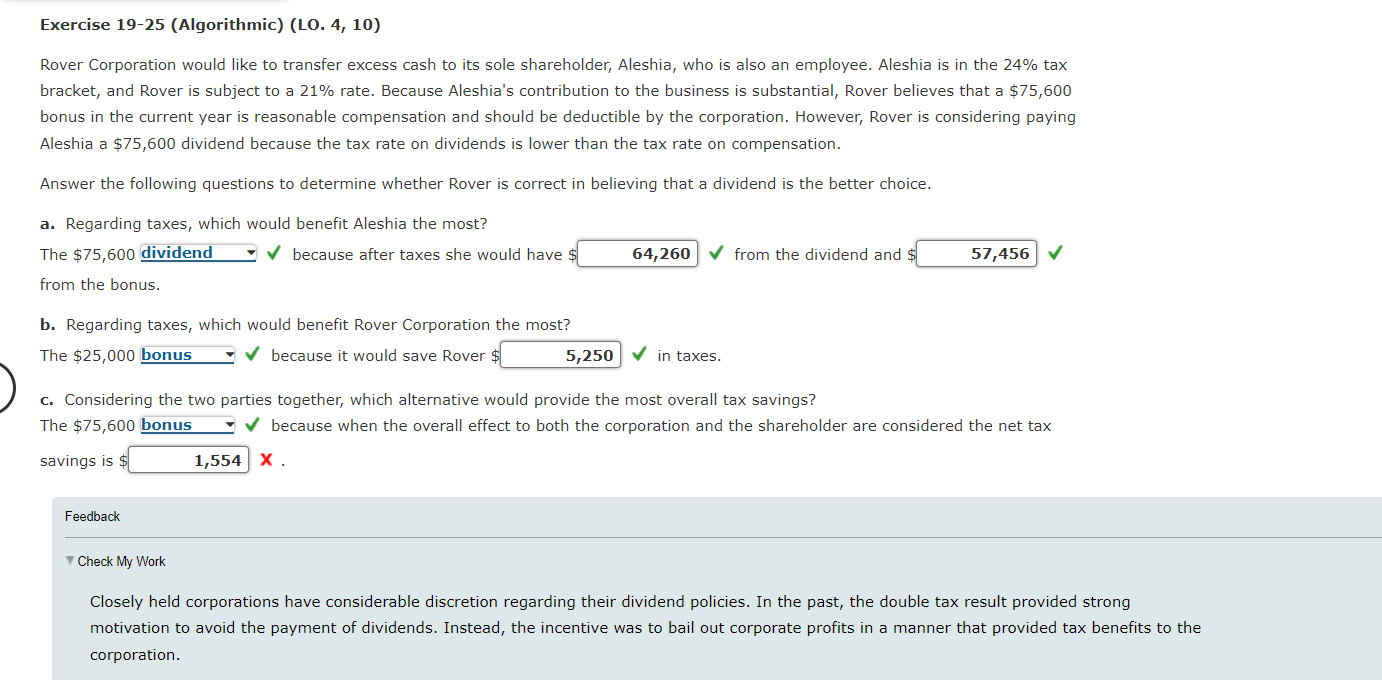 Solved Exercise 19-25 (Algorithmic) (LO. 4, 10) Rover | Chegg.com