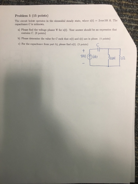 Solved Problem 5 (15 points) The circuit below operates in | Chegg.com