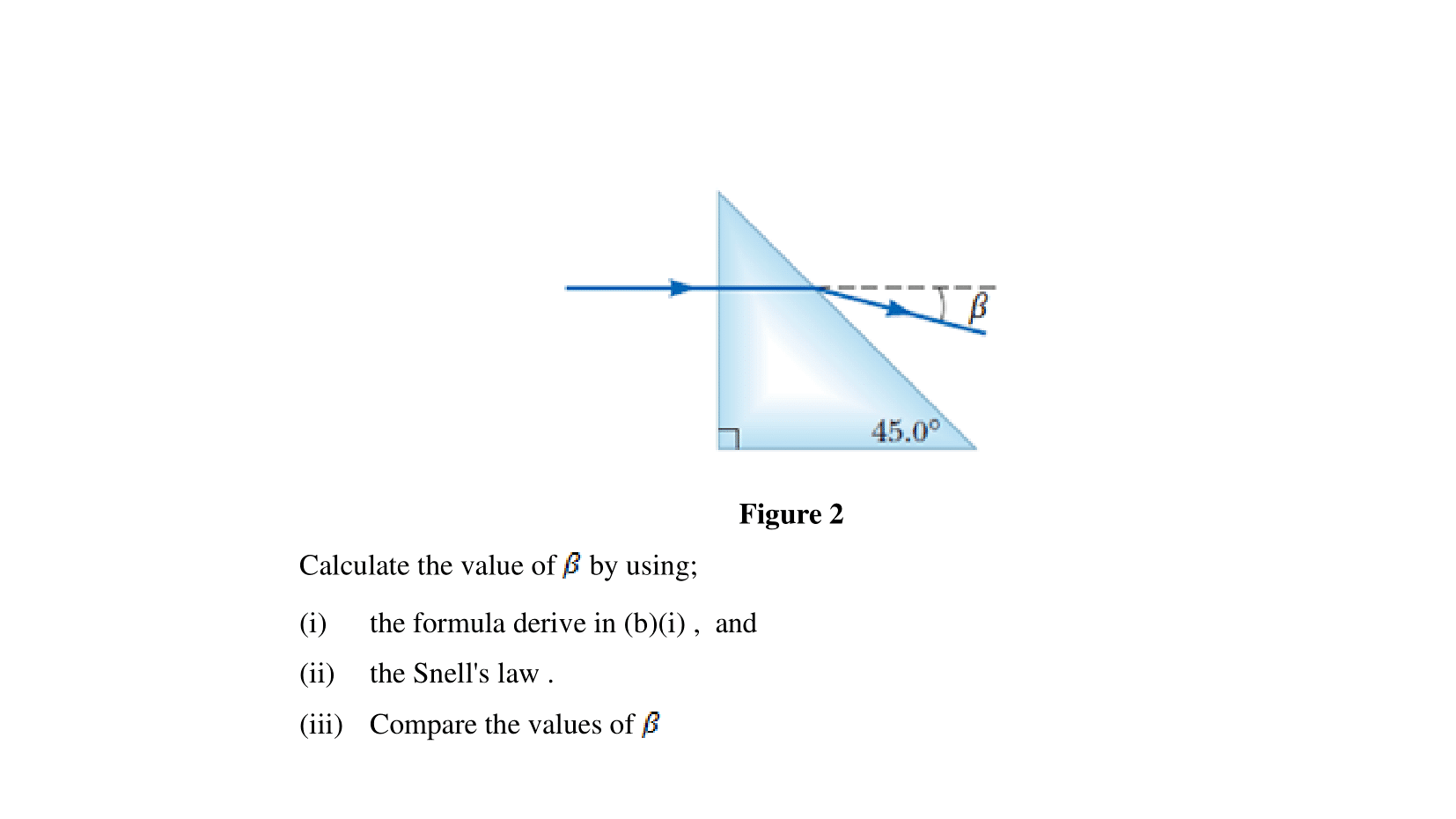 Solved B A Laser Beam Is Incident On A 60 60 60 Pris Chegg Com