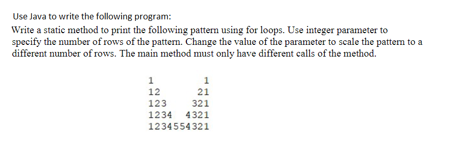 Solved Use Java to write the following program: Write a | Chegg.com