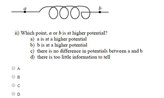 Solved Doos Ii) Which Point, A Or B Is At Higher Potential? | Chegg.com