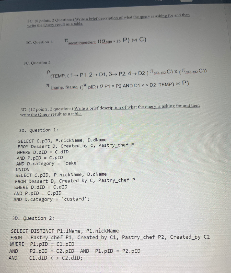 Solved Please solve all the parts!3A is related to the | Chegg.com
