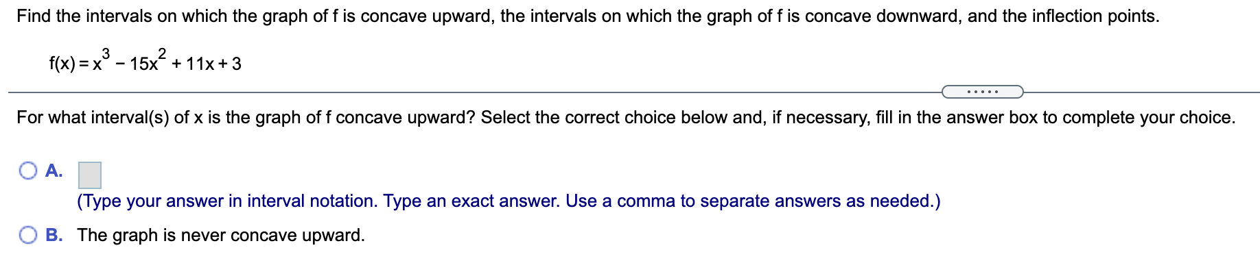 Solved Find the intervals on which the graph of f is concave | Chegg.com